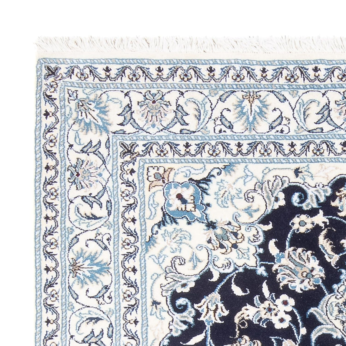 Perzisch tapijt - Nain - Koninklijk - 205 x 146 cm - donkerblauw