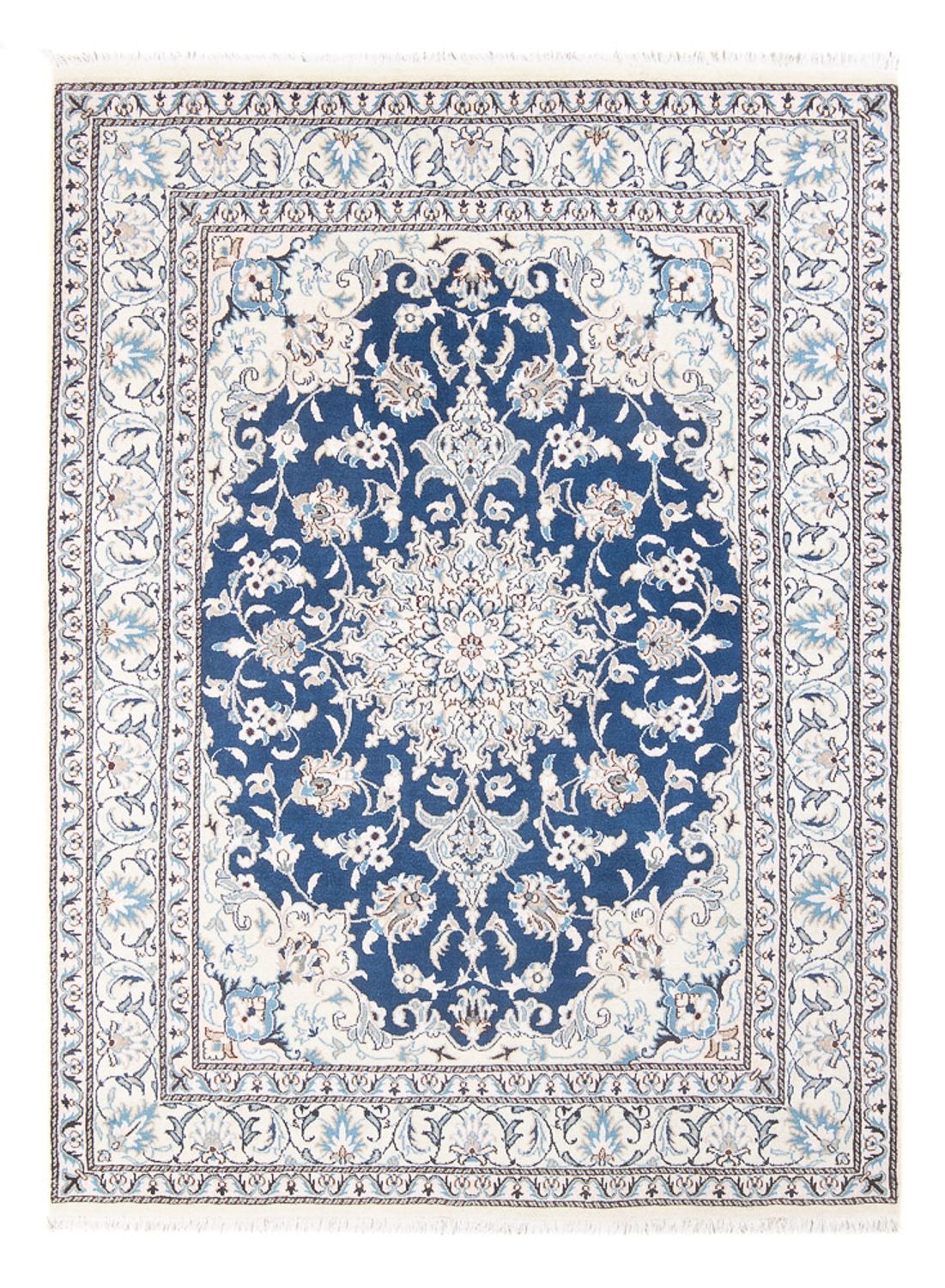 Perzisch tapijt - Nain - Koninklijk - 207 x 151 cm - blauw