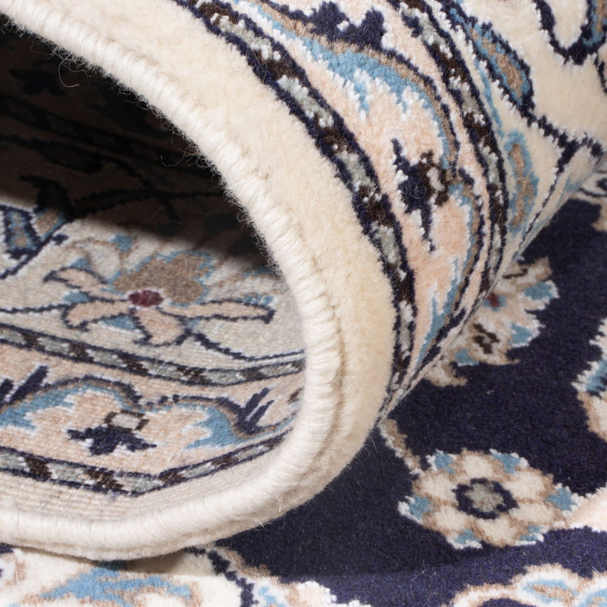 Perzisch tapijt - Nain - Koninklijk - 200 x 152 cm - donkerblauw