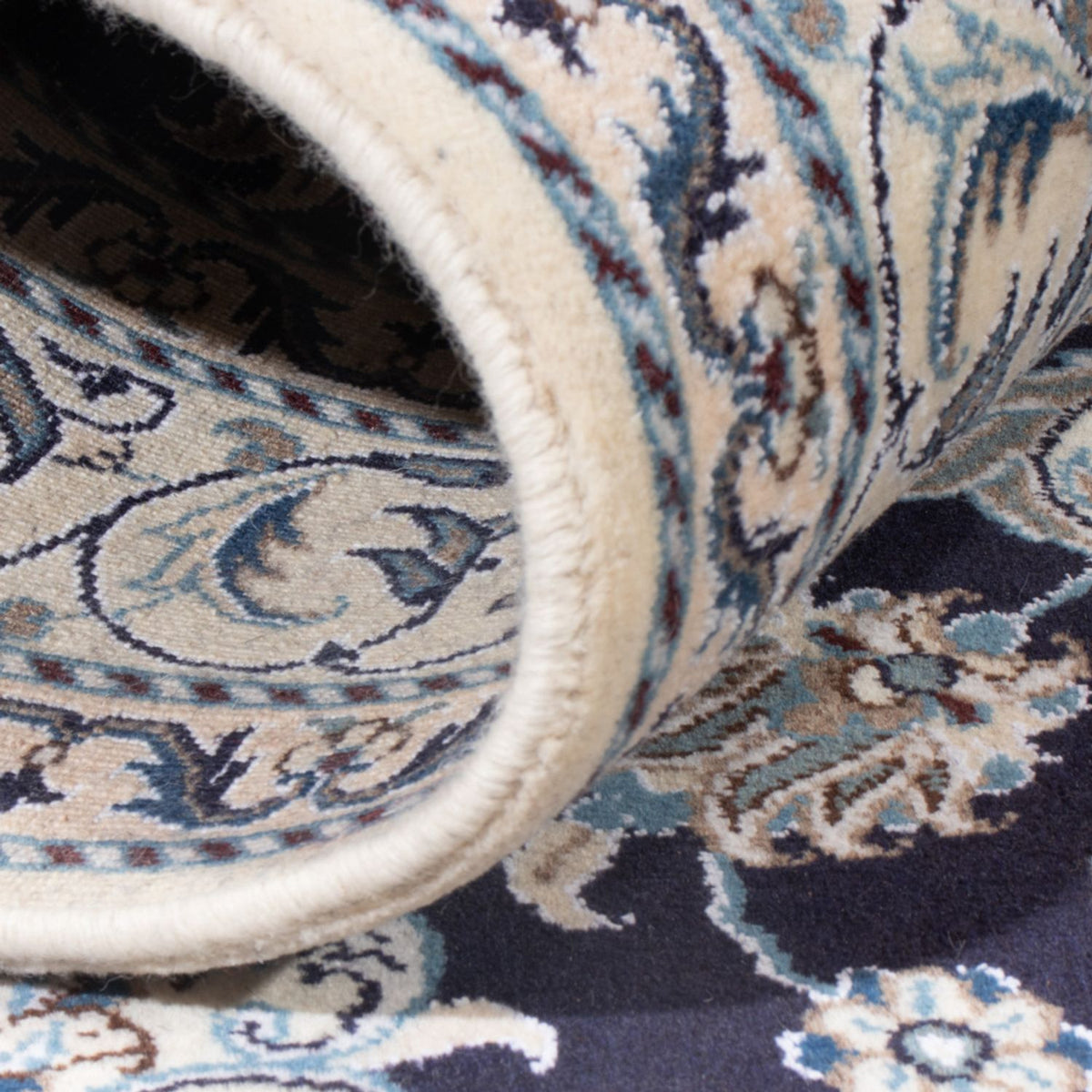 Perzisch tapijt - Nain - Koninklijk - 194 x 149 cm - donkerblauw