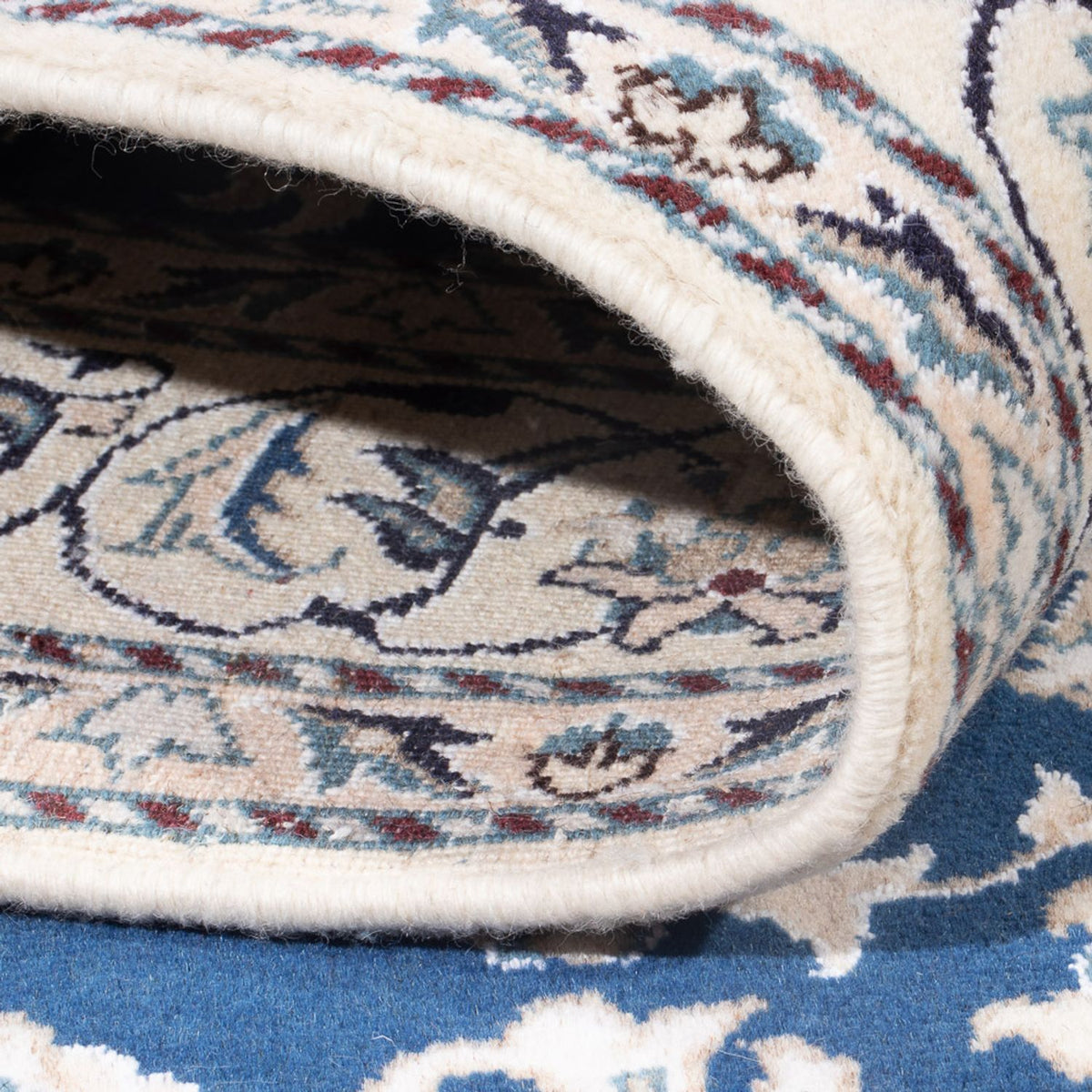 Perzisch tapijt - Nain - Koninklijk - 195 x 148 cm - blauw