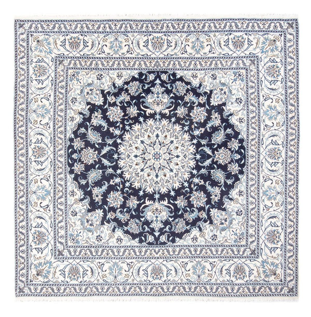 Perzisch tapijt - Nain vierkant  - 200 x 196 cm - donkerblauw