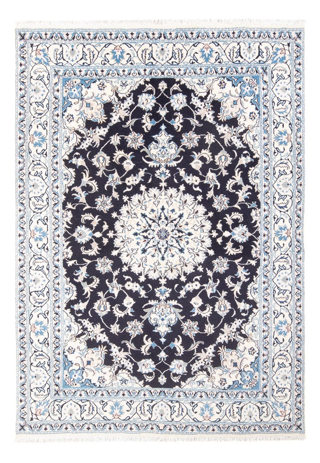 Perzisch tapijt - Nain - 231 x 163 cm - donkerblauw