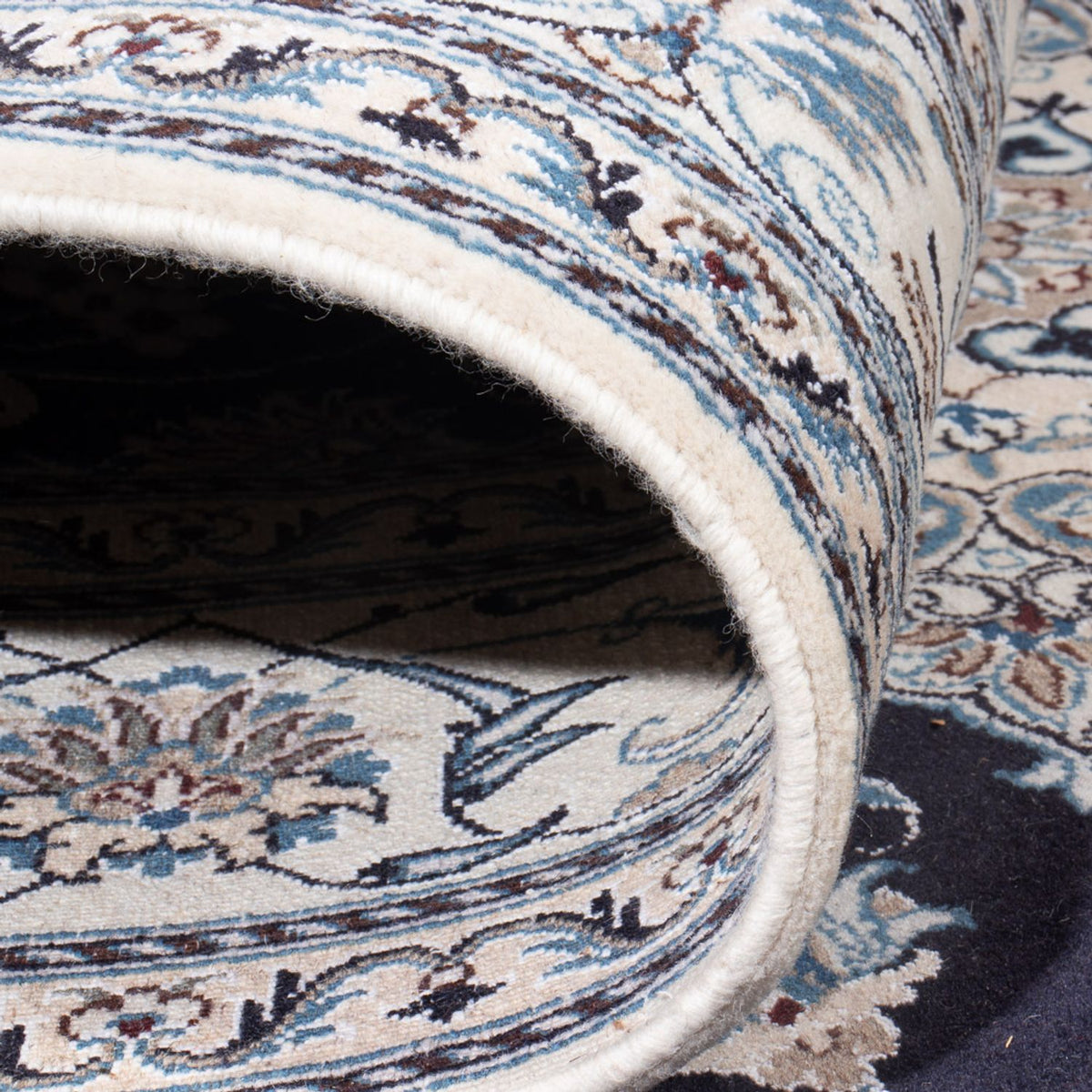 Perzisch tapijt - Nain - 295 x 191 cm - donkerblauw