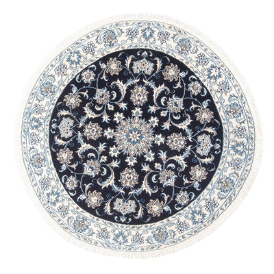 Perzisch tapijt - Nain rond  - 150 x 150 cm - donkerblauw