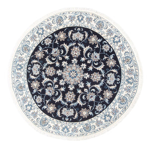 Perzisch tapijt - Nain rond  - 150 x 150 cm - donkerblauw