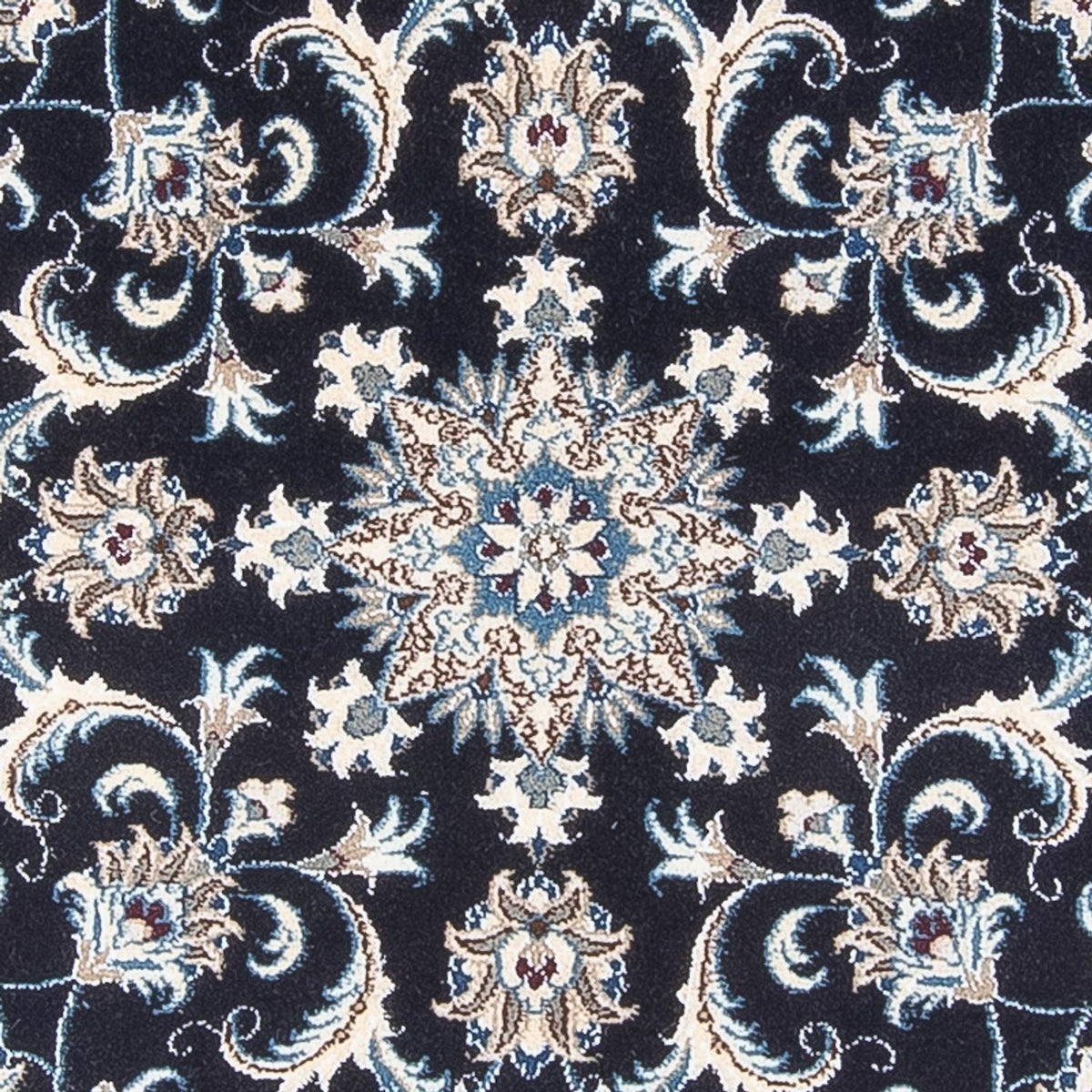 Perzisch tapijt - Nain rond  - 150 x 150 cm - donkerblauw