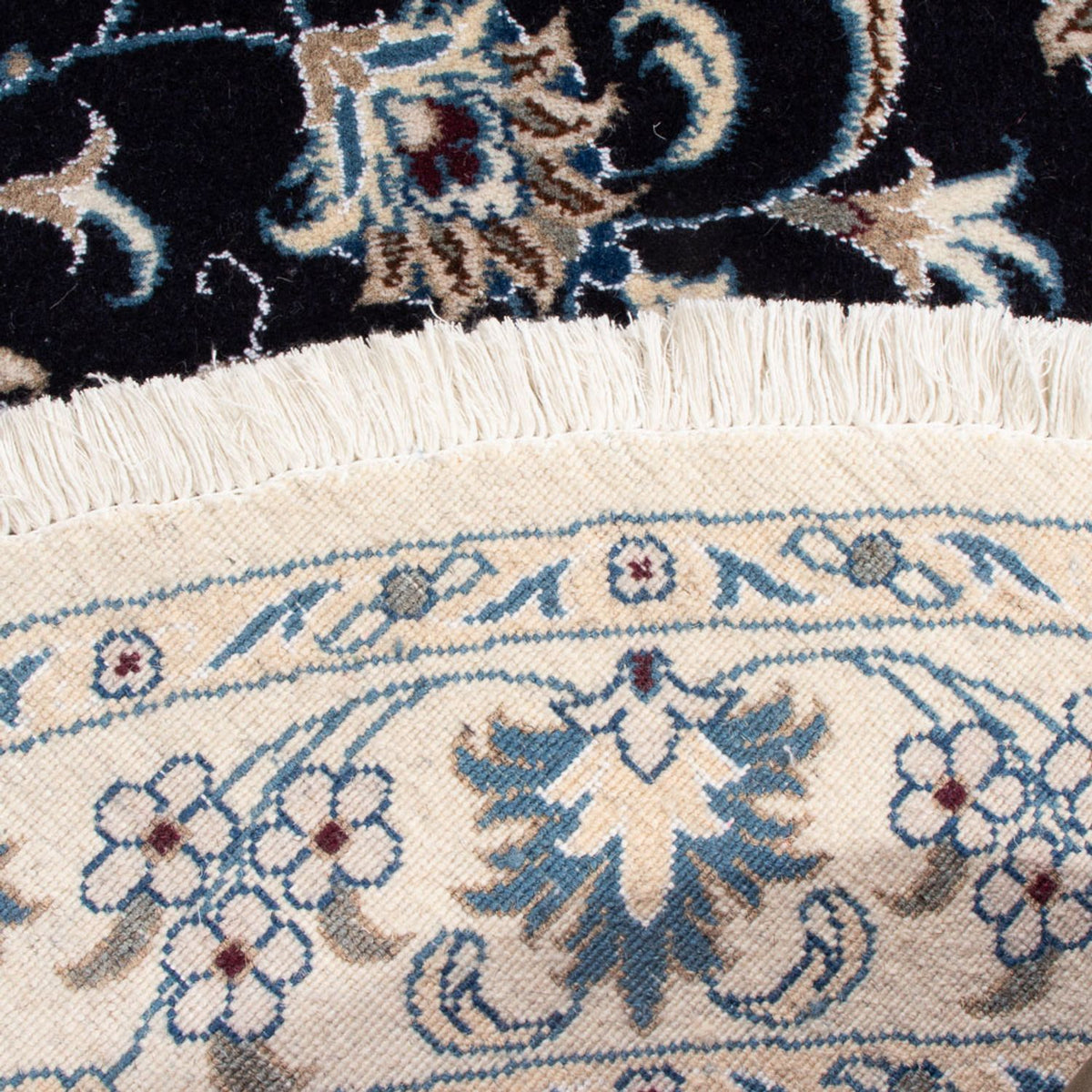 Perzisch tapijt - Nain rond  - 150 x 150 cm - donkerblauw