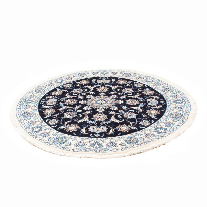 Perzisch tapijt - Nain rond  - 150 x 150 cm - donkerblauw