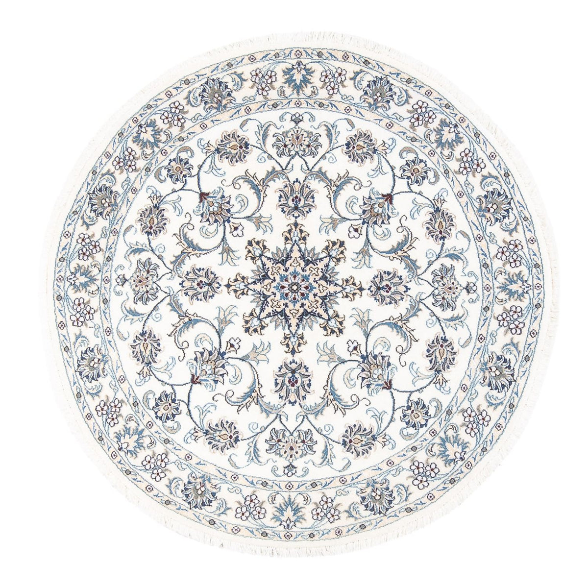 Perzisch tapijt - Nain rond  - 150 x 150 cm - crème