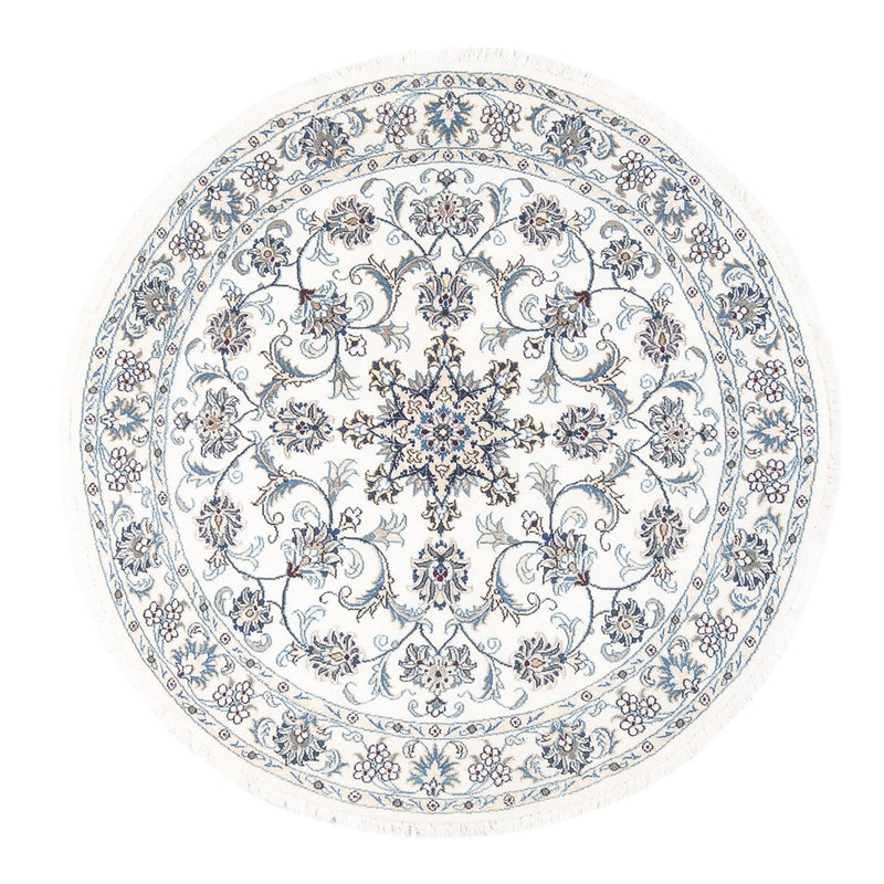 Perzisch tapijt - Nain rond  - 150 x 150 cm - crème