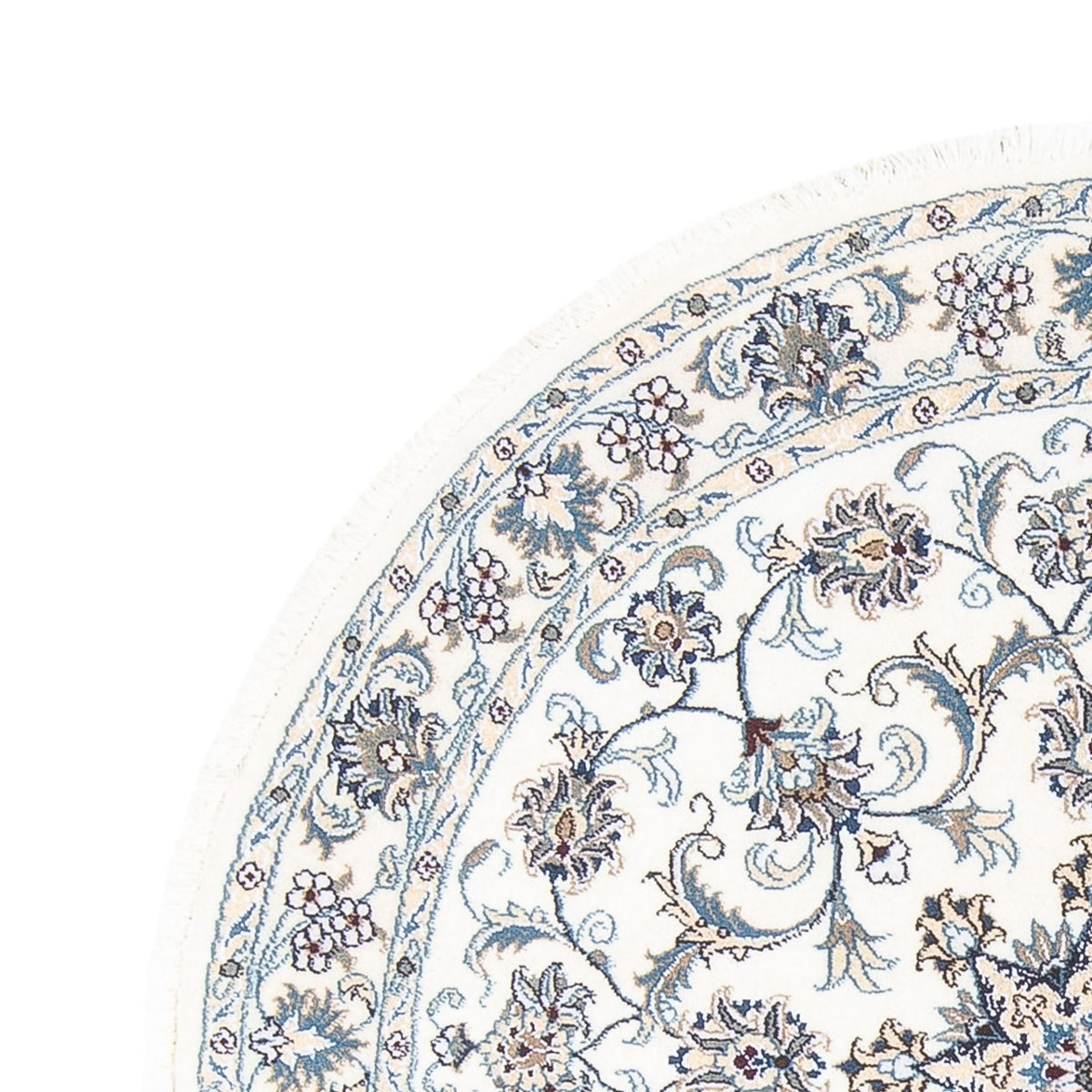 Perzisch tapijt - Nain rond  - 150 x 150 cm - crème