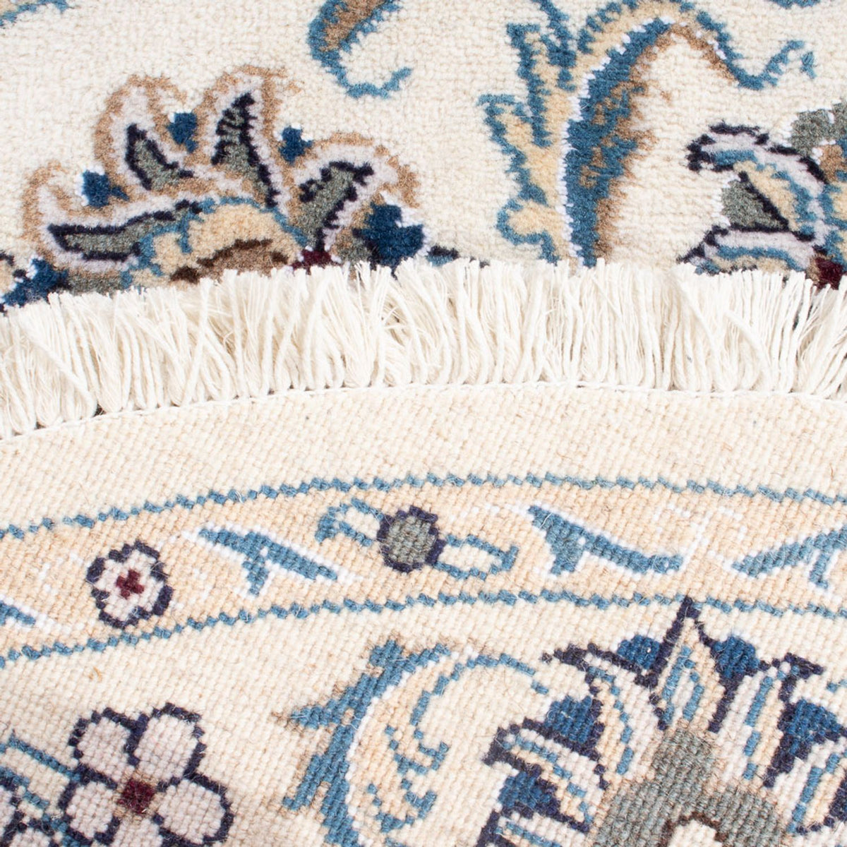 Perzisch tapijt - Nain rond  - 150 x 150 cm - crème