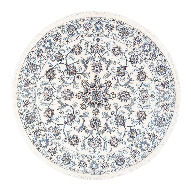 Perzisch tapijt - Nain rond  - 150 x 150 cm - crème