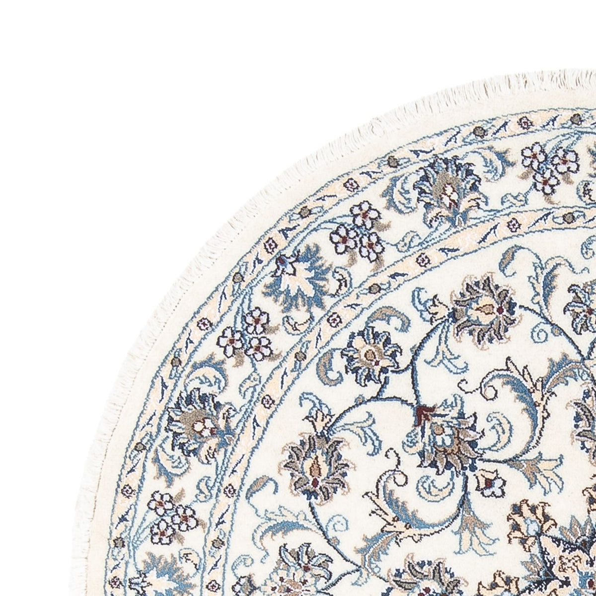 Perzisch tapijt - Nain rond  - 150 x 150 cm - crème