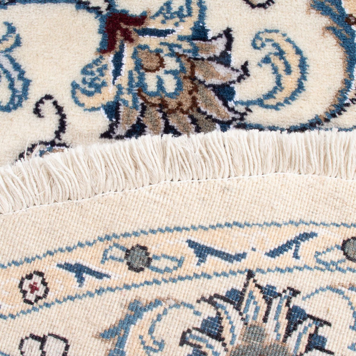 Perzisch tapijt - Nain rond  - 150 x 150 cm - crème