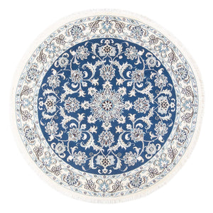 Perzisch tapijt - Nain rond  - 150 x 150 cm - blauw