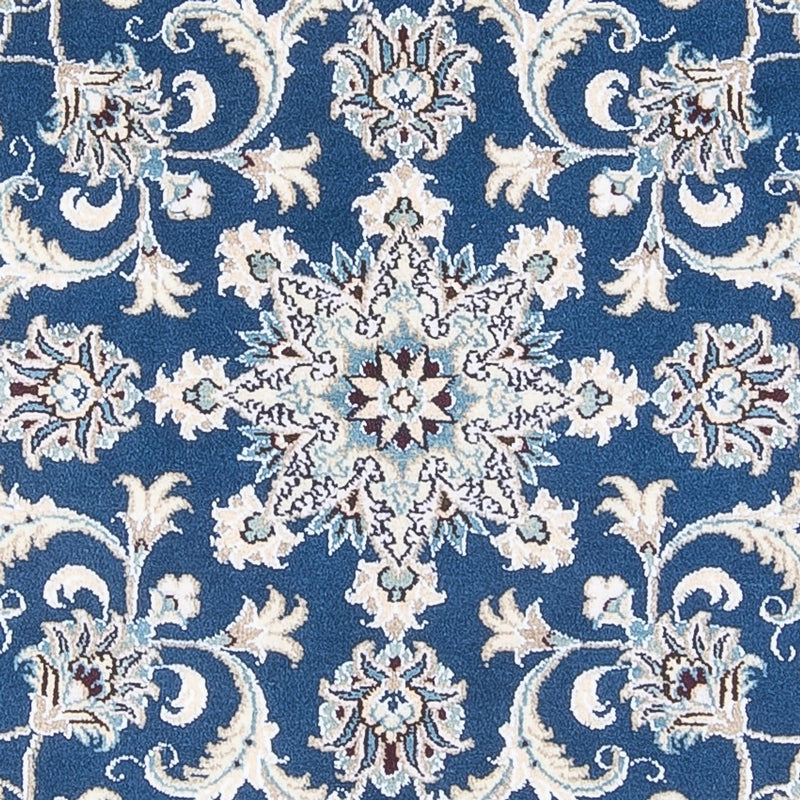 Perzisch tapijt - Nain rond  - 150 x 150 cm - blauw