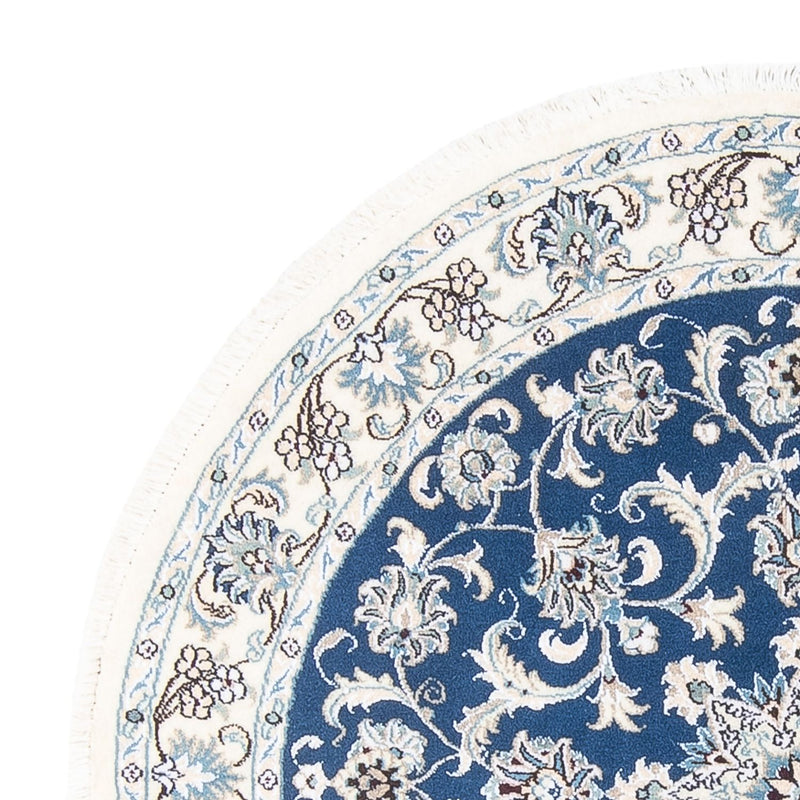 Perzisch tapijt - Nain rond  - 150 x 150 cm - blauw