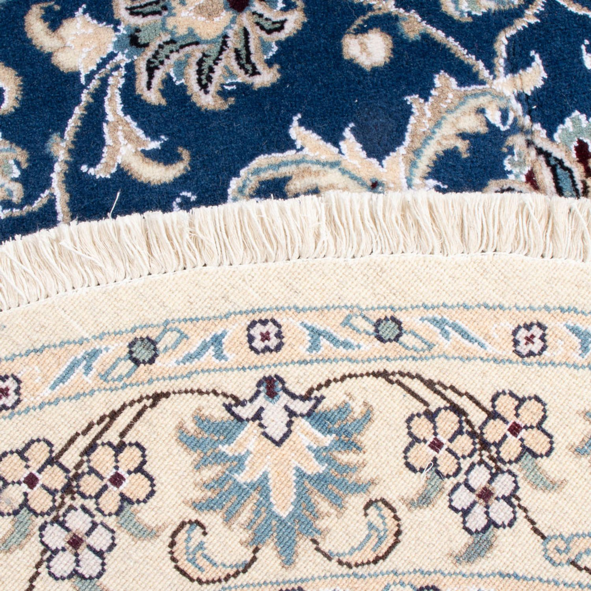 Perzisch tapijt - Nain rond  - 150 x 150 cm - blauw