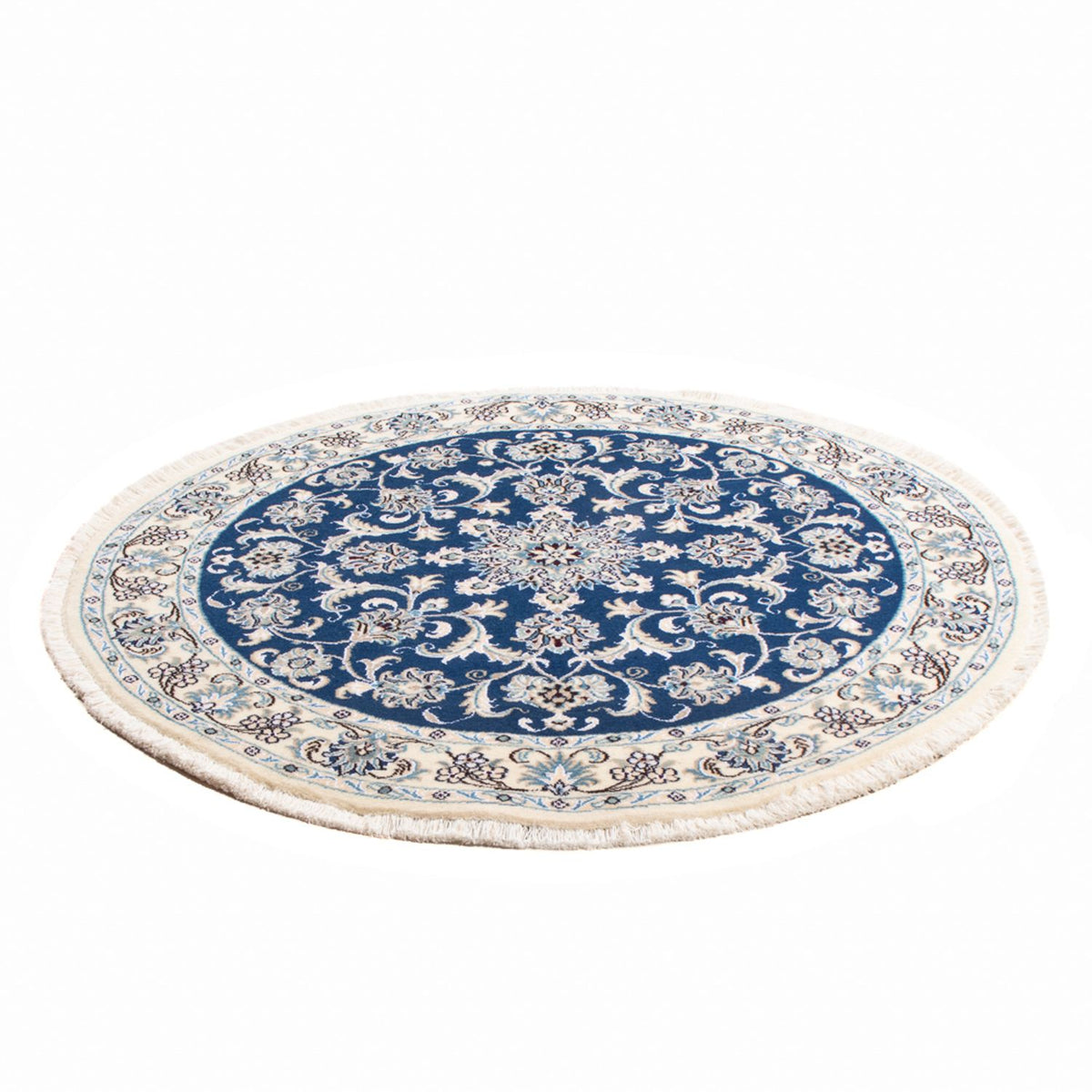 Perzisch tapijt - Nain rond  - 150 x 150 cm - blauw