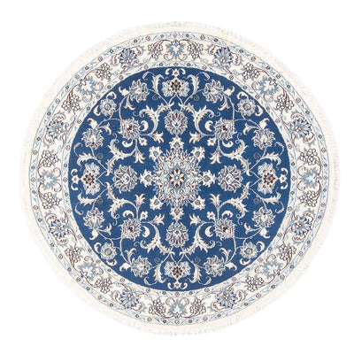 Perzisch tapijt - Nain rond  - 150 x 150 cm - blauw