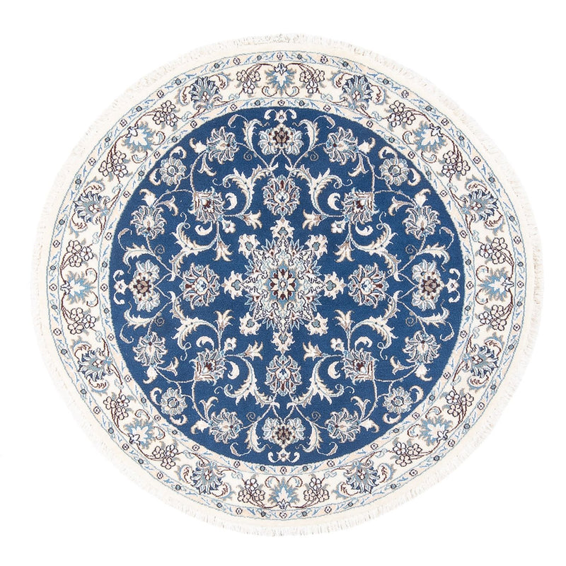 Perzisch tapijt - Nain rond  - 150 x 150 cm - blauw