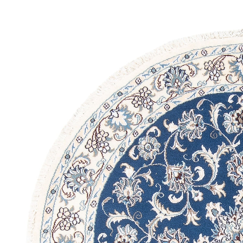 Perzisch tapijt - Nain rond  - 150 x 150 cm - blauw