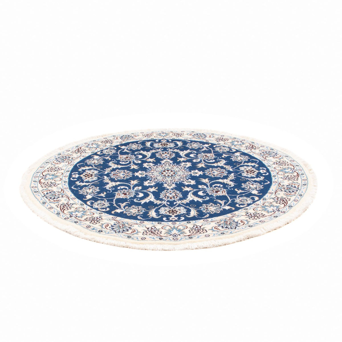 Perzisch tapijt - Nain rond  - 150 x 150 cm - blauw