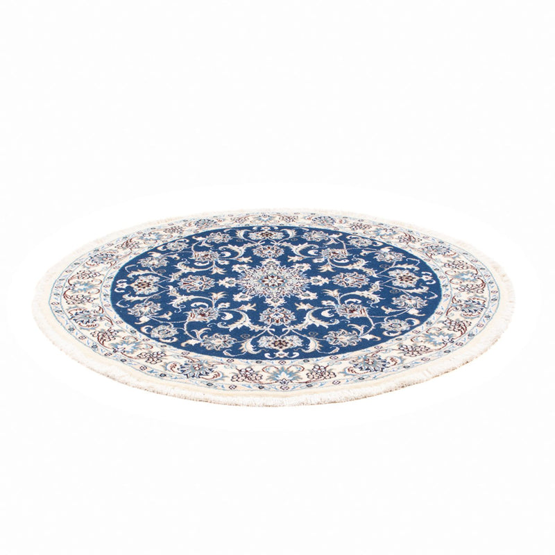 Perzisch tapijt - Nain rond  - 150 x 150 cm - blauw
