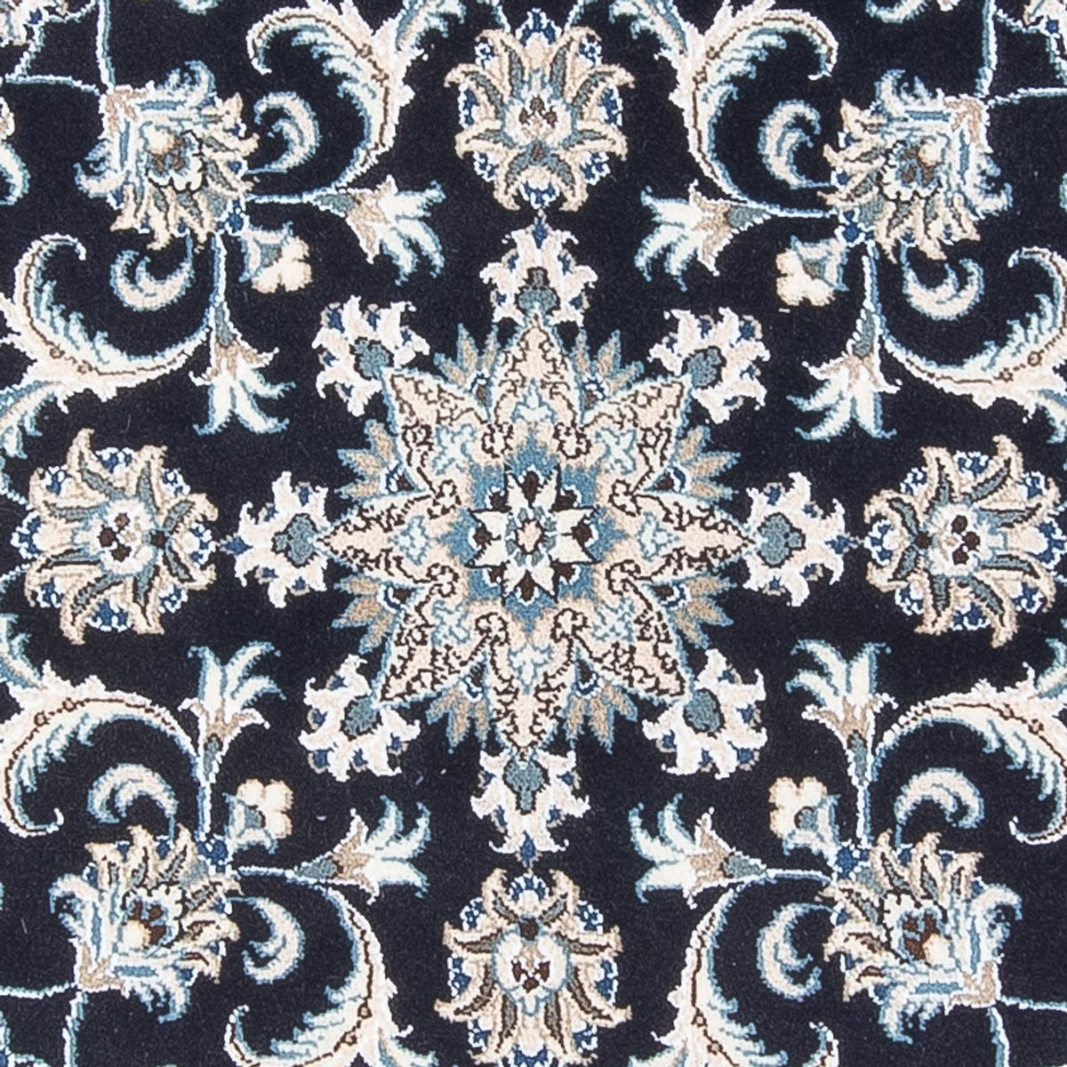 Perzisch tapijt - Nain rond  - 150 x 150 cm - donkerblauw