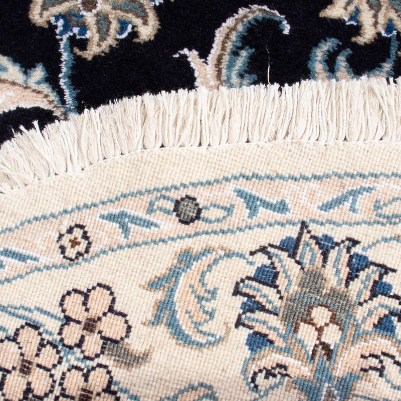 Perzisch tapijt - Nain rond  - 150 x 150 cm - donkerblauw