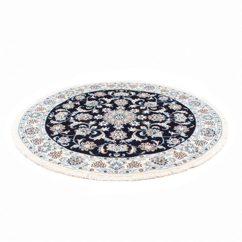 Perzisch tapijt - Nain rond  - 150 x 150 cm - donkerblauw