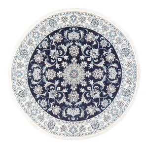 Perzisch tapijt - Nain rond  - 150 x 150 cm - donkerblauw