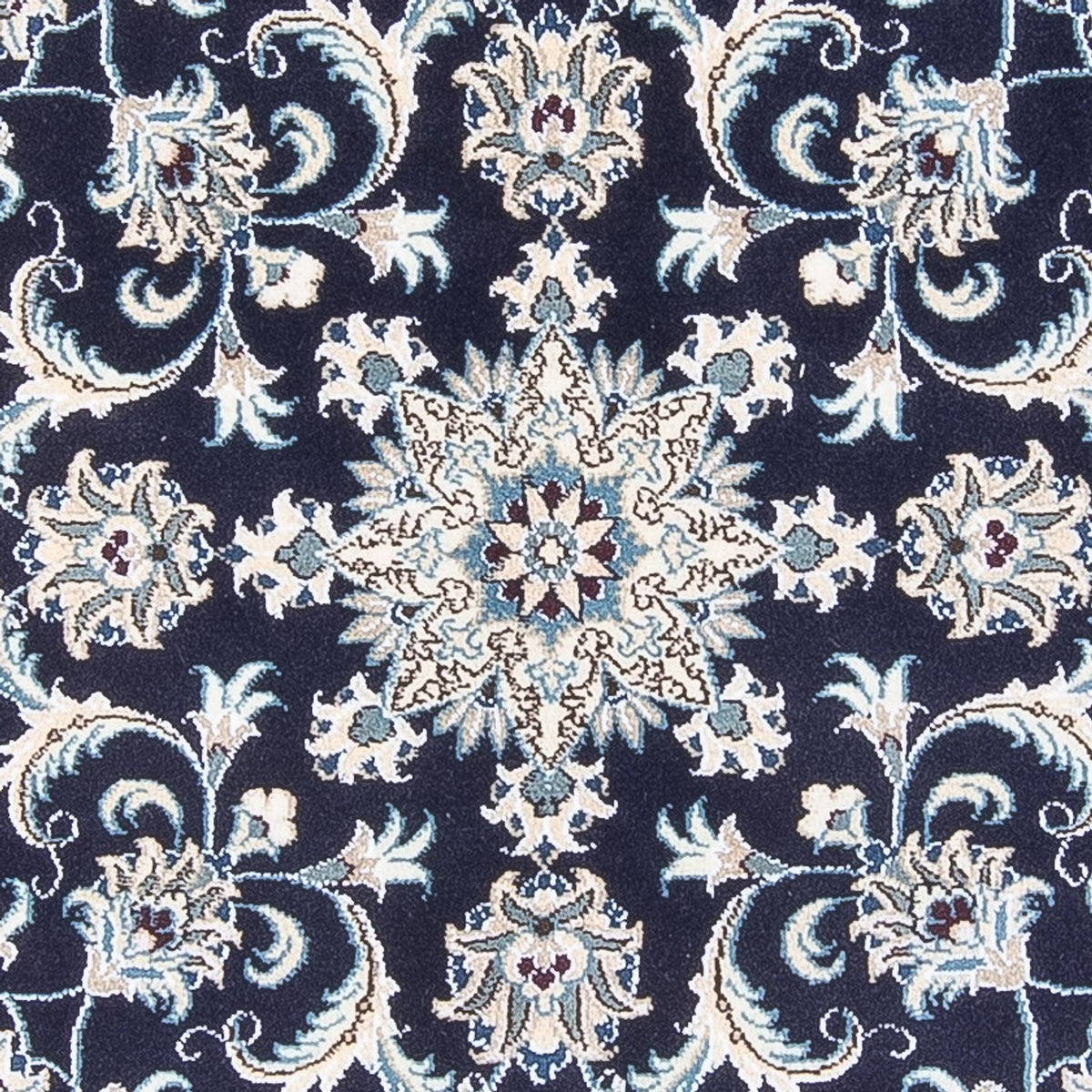 Perzisch tapijt - Nain rond  - 150 x 150 cm - donkerblauw