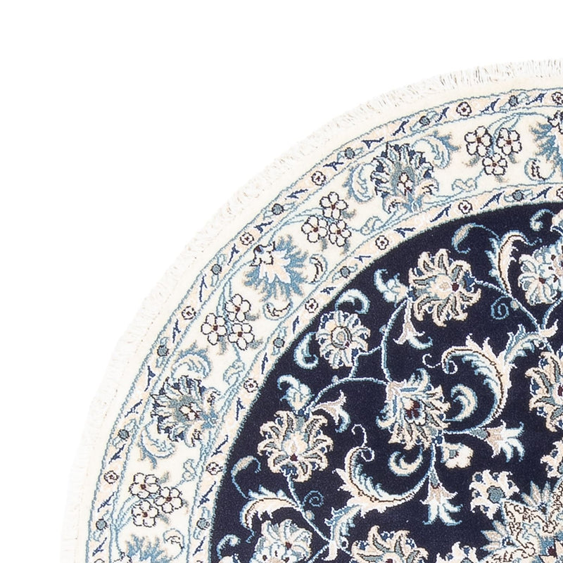 Perzisch tapijt - Nain rond  - 150 x 150 cm - donkerblauw