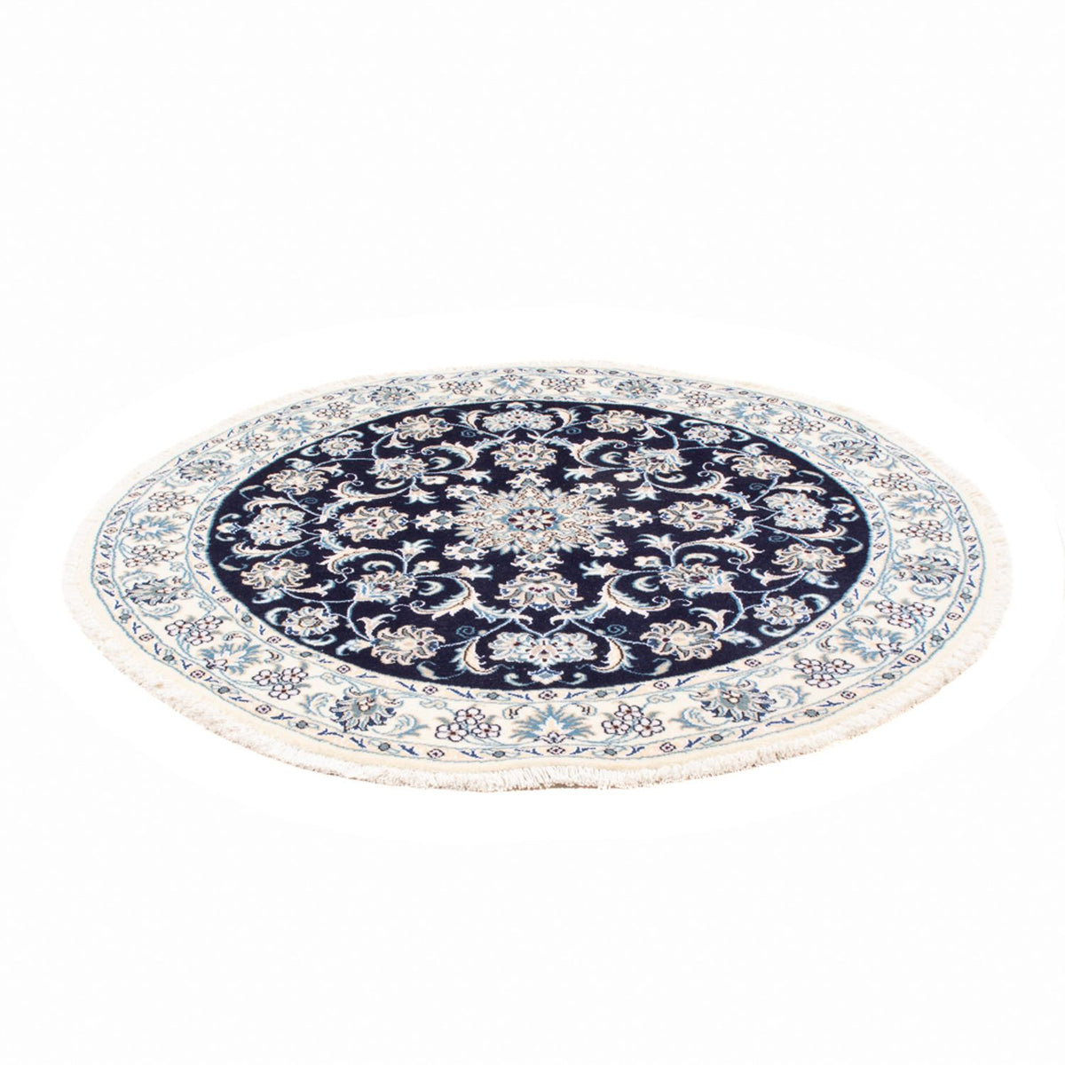 Perzisch tapijt - Nain rond  - 150 x 150 cm - donkerblauw