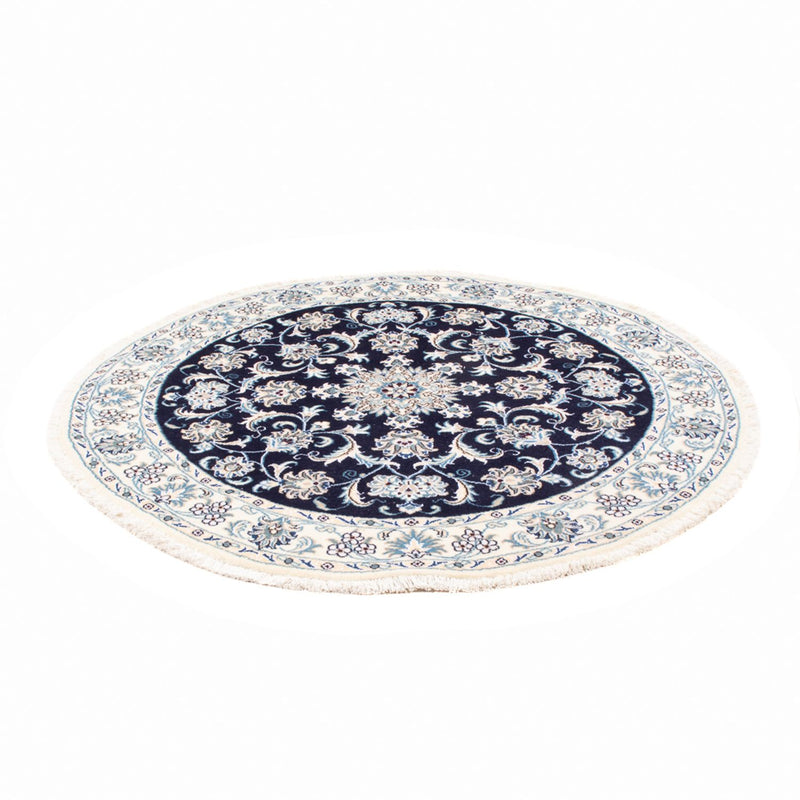 Perzisch tapijt - Nain rond  - 150 x 150 cm - donkerblauw