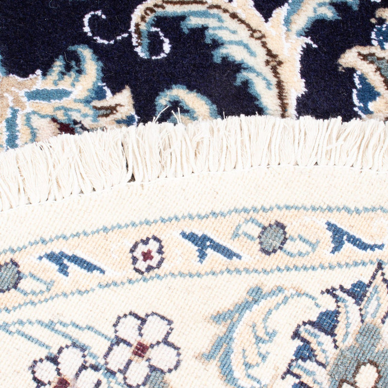 Perzisch tapijt - Nain rond  - 150 x 150 cm - donkerblauw