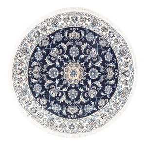 Perzisch tapijt - Nain rond  - 150 x 150 cm - donkerblauw