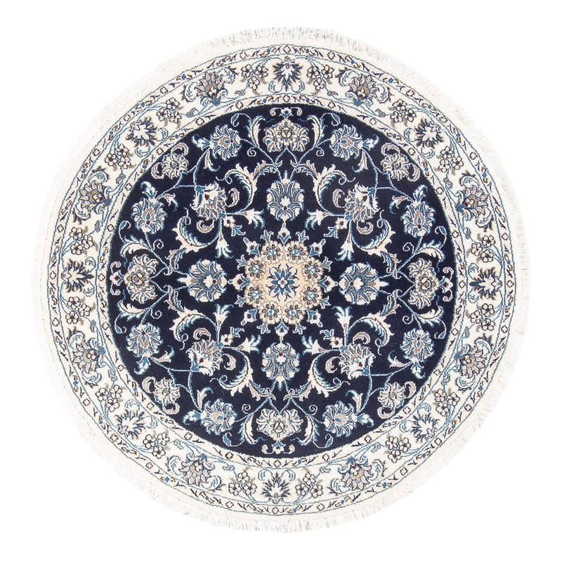 Perzisch tapijt - Nain rond  - 150 x 150 cm - donkerblauw
