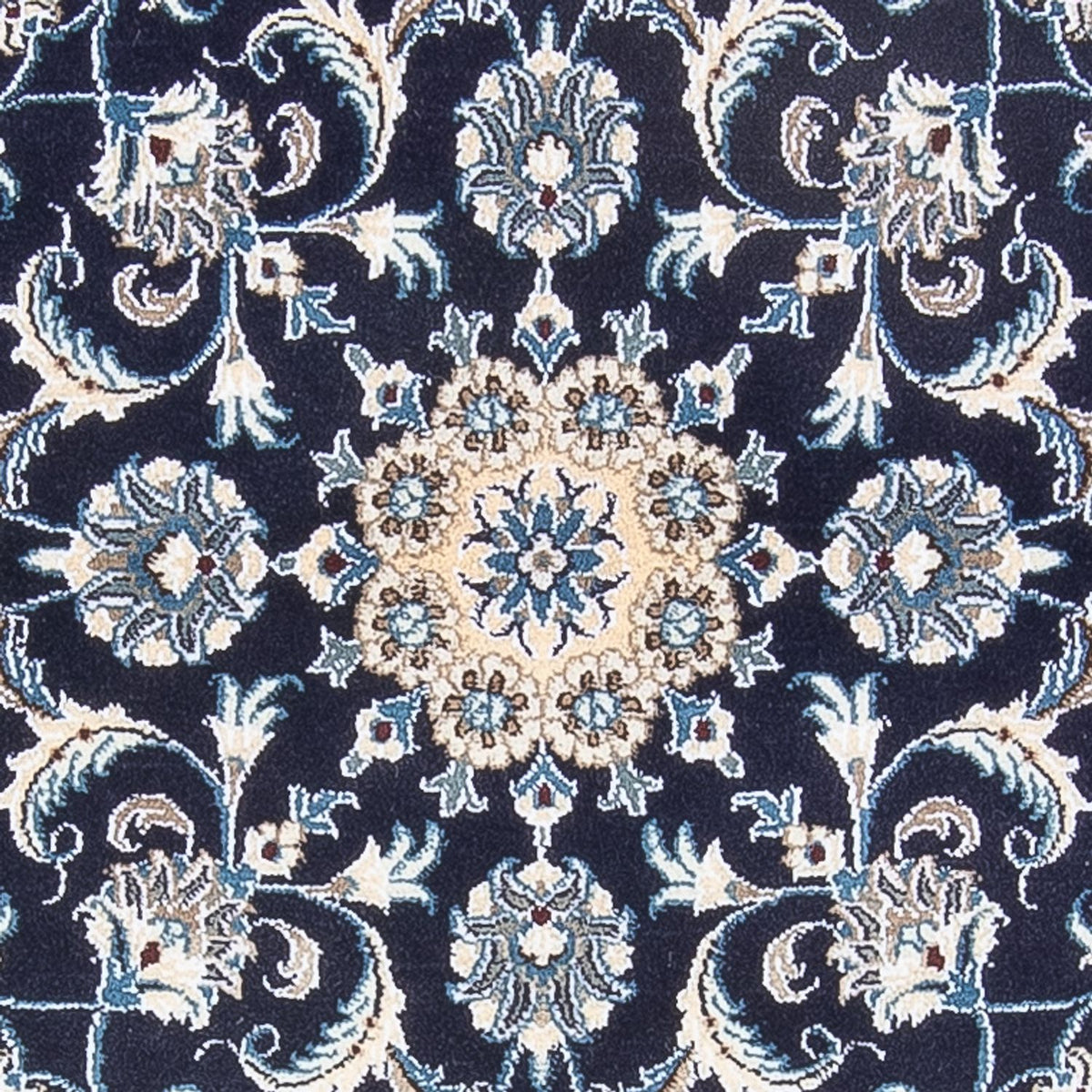 Perzisch tapijt - Nain rond  - 150 x 150 cm - donkerblauw