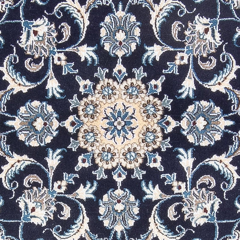 Perzisch tapijt - Nain rond  - 150 x 150 cm - donkerblauw