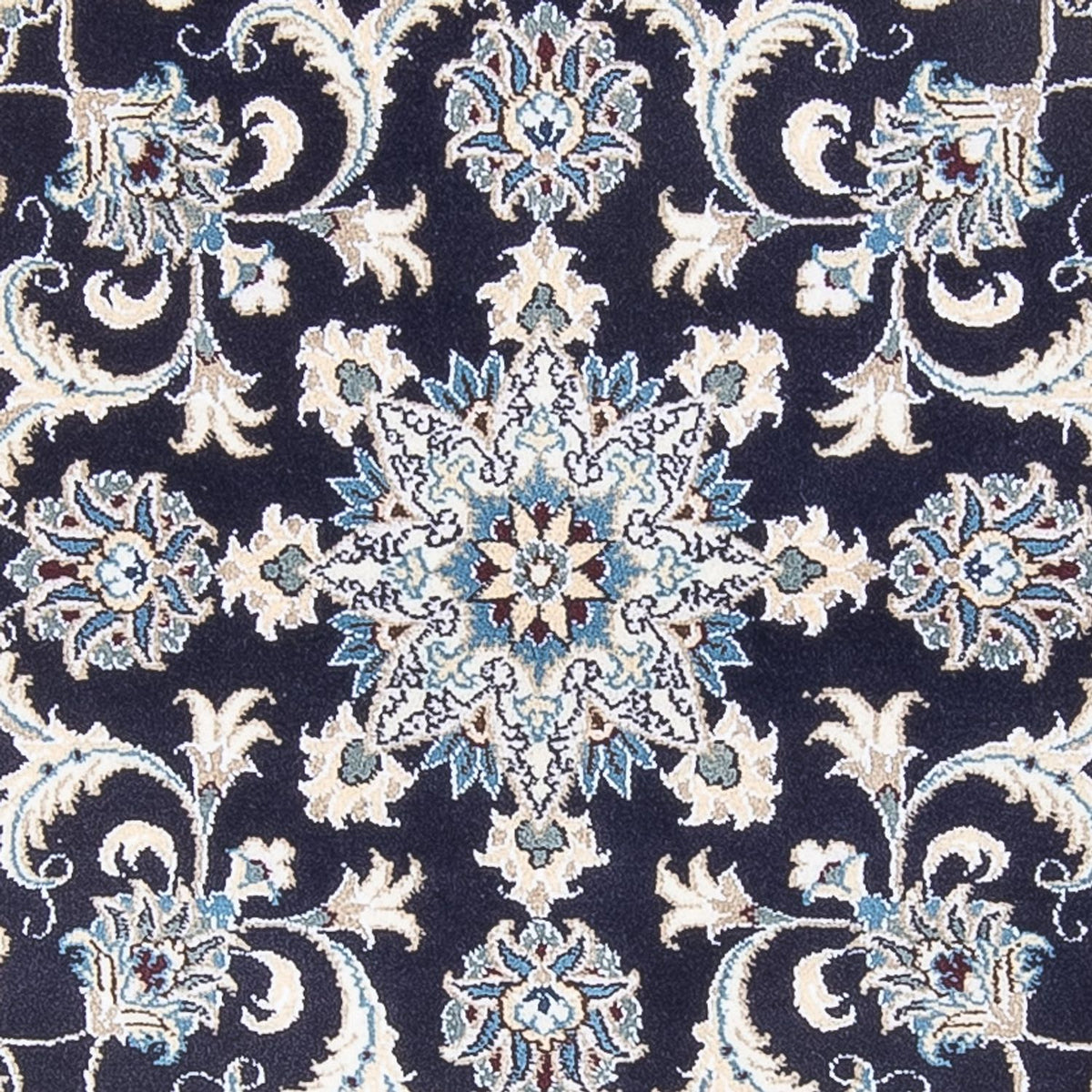Perzisch tapijt - Nain rond  - 150 x 150 cm - donkerblauw