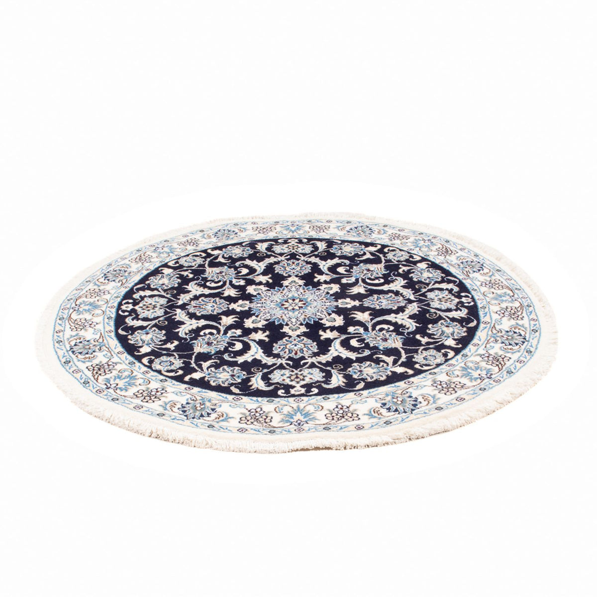 Perzisch tapijt - Nain rond  - 150 x 150 cm - donkerblauw