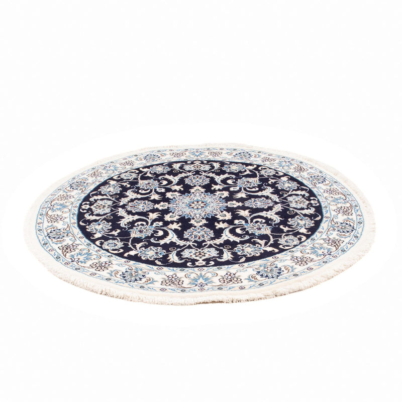 Perzisch tapijt - Nain rond  - 150 x 150 cm - donkerblauw
