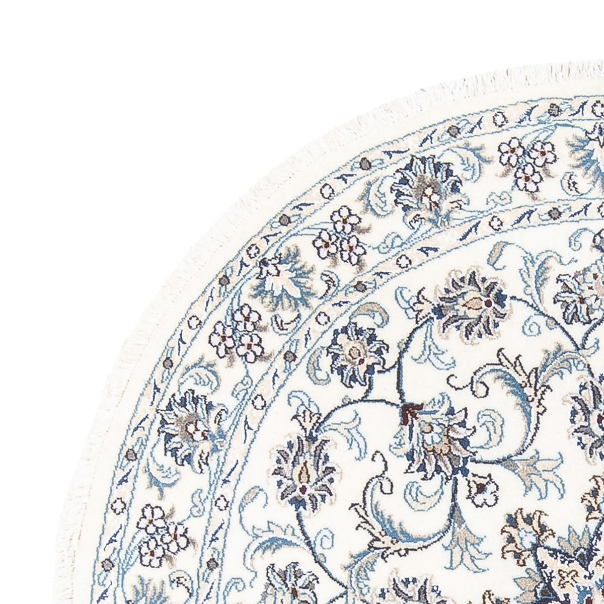 Perzisch tapijt - Nain rond  - 150 x 150 cm - crème