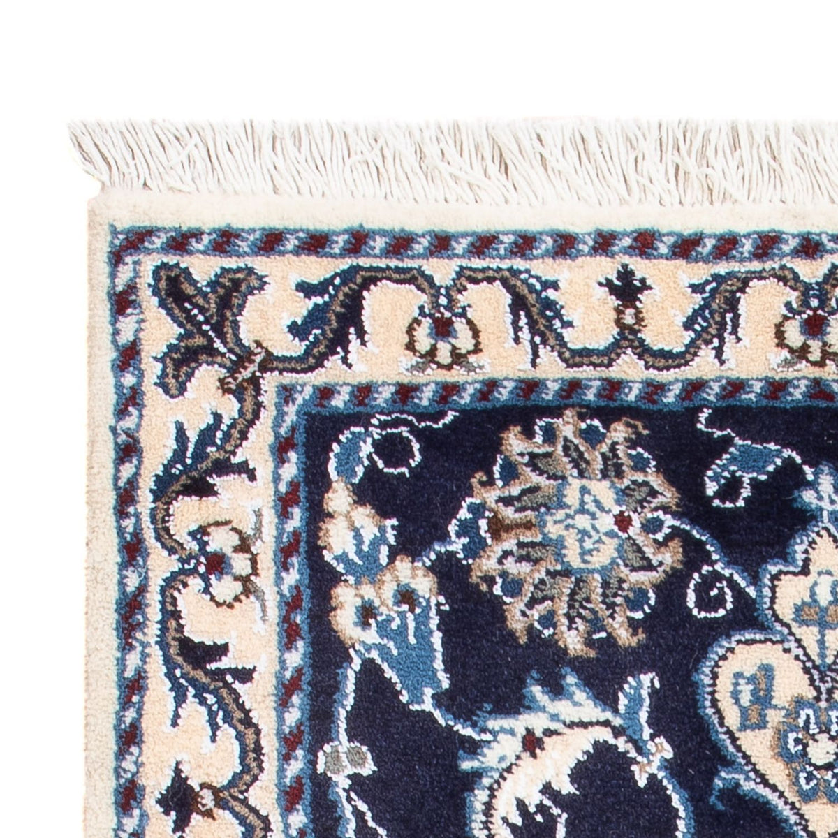 Perzisch tapijt - Nain - Koninklijk - 90 x 60 cm - donkerblauw