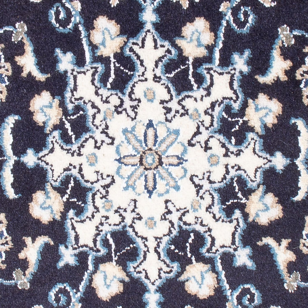 Perzisch tapijt - Nain - Koninklijk - 90 x 60 cm - donkerblauw