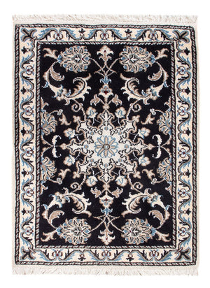 Perzisch tapijt - Nain - Koninklijk - 90 x 60 cm - donkerblauw